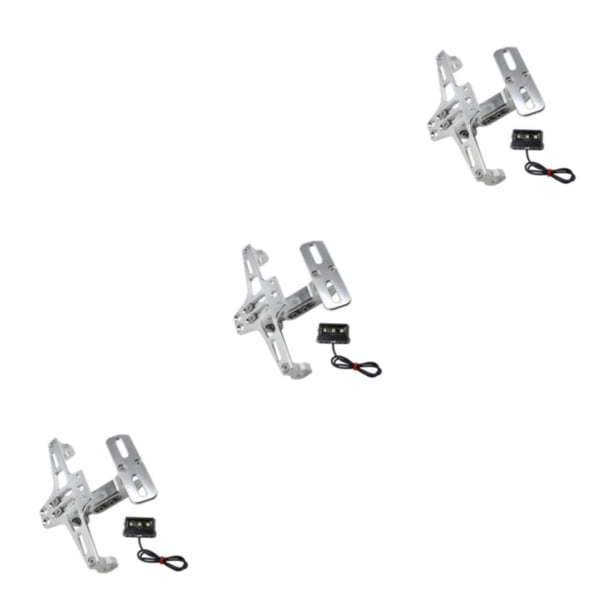 Sidaley Soporte de luz de señal de giro CNC aluminio ajustable ligero soporte de placa de matrícula de motocicleta montaje impermeable Type3 NO3