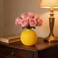 thumbnail image 4 of Round Vase – 3.86" Modern Plastic Planter for Tabletop, Shelf & Office Decor – Lightweight, Shatterproof & Easy-Clean Centerpiece, 4 of 5