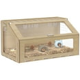 thumbnail image 2 of PawHut Hamster Cage Habitat with Acrylic Window & Openable Top, Small Animal Cage for Gerbil, Guinea Pig, Rat, 39" x 23" x 20", Oak, 2 of 9