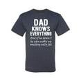 thumbnail image 2 of Wild Bobby,Dad Knows Everything Know It All Funny Men, Father's Day, Tees, Father's Day, Men Graphic Tees, Vintage Heather Navy, Medium, 2 of 3