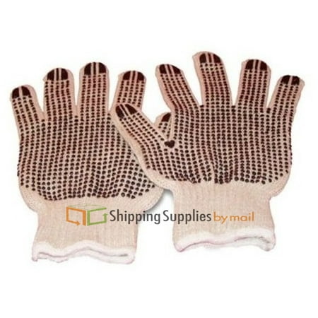 - Cotton/Polyester Work Gloves with Double PVC Dots, for Women, 12 Pairs