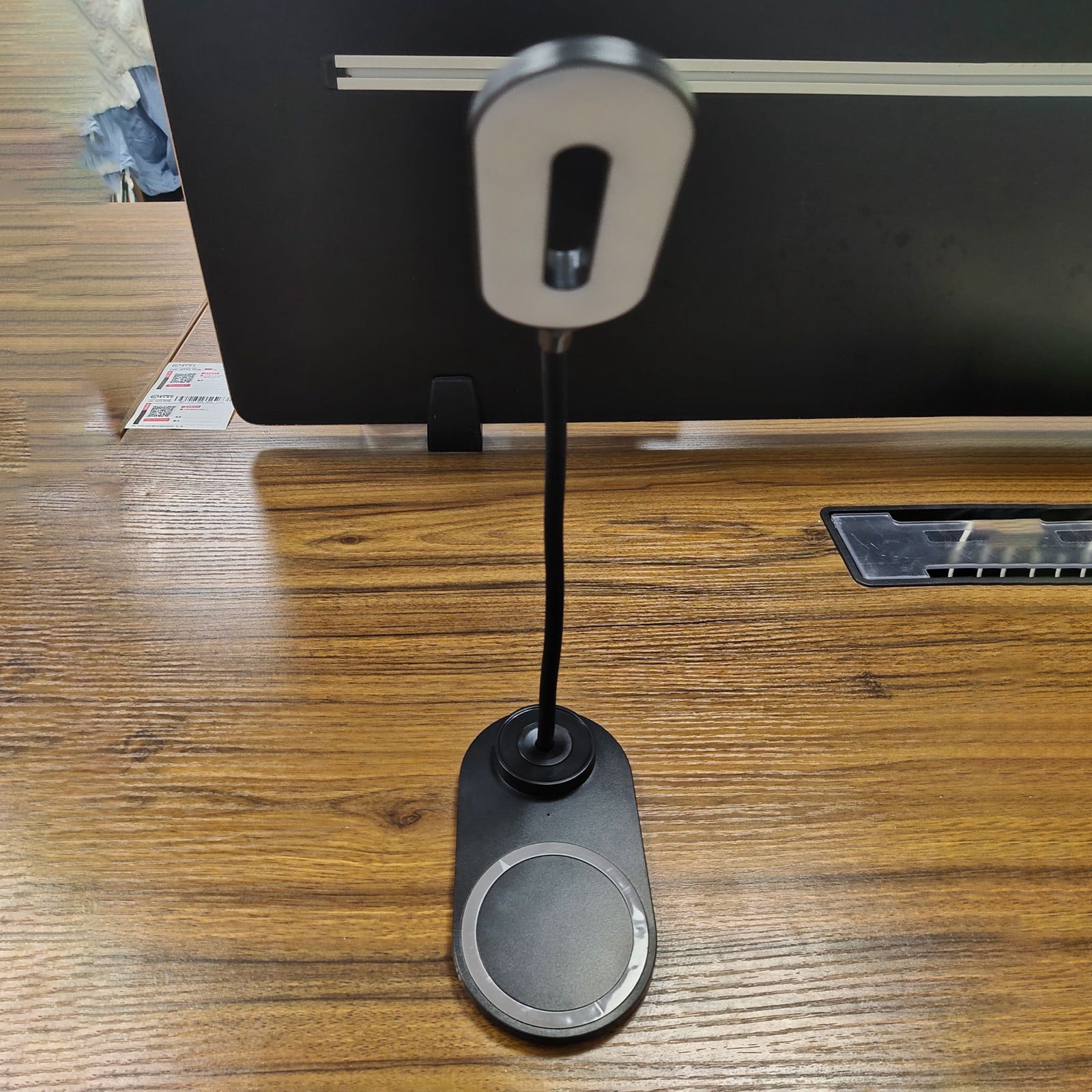 LED Desk Lamp with Wireless Charger - Dimmable 3-Color Eye Care Reading Light - Flexible Gooseneck Study Lamp with USB Port for Home Office, Bedroom, College Dorm - Touch Control