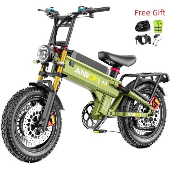 ANIIOKI A8 Pro Max 60V 80Ah 5600W(Peak) Dual Motor Electric Bike,20"x4.0" Fat Tire,7-Speed Shimano,Hydraulic Disc Brakes,High Performance