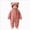 A70-Pink, variant on KJameas Baby Boys Girls Jumpsuit Fuzzy Fleece Heart Pocket Bear Hooded