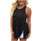 thumbnail image 4 of Moda Mujer Causal Cuello Redondo Blusa Estampada Sólida Camiseta Sin Mangas Verano Tank Tops Fridja  gh1615, 4 of 6