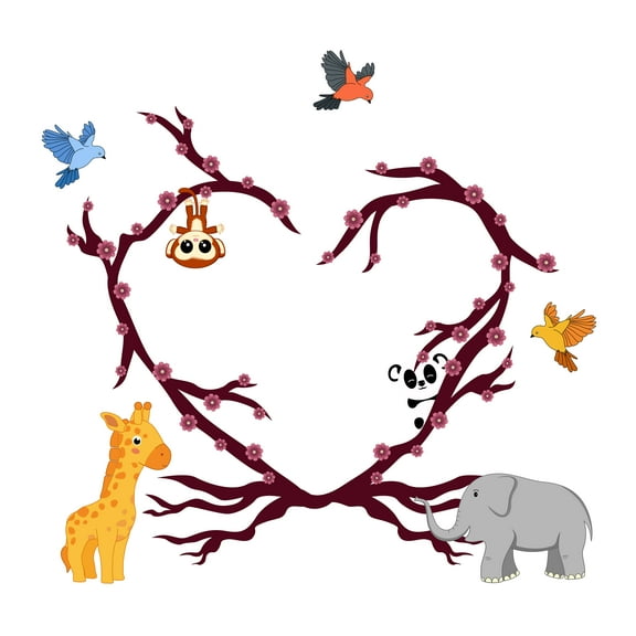 Design With Vinyl - Cherry Blossom Branch Vinyl Wall Decal-DIY Floral Decoration Sticker-Self Adhesive -Easy to use-Wall Mural to Transform a Room with a New Look-Size: 10" x 10".