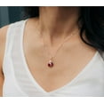 thumbnail image 2 of Ruby Necklace with Initial S Pendant, July Birthstone Jewelry, 20" Rose Gold Chain, Personalized Bridesmaid Gift for Her, 2 of 5