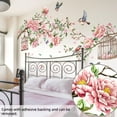 thumbnail image 2 of Cherry Blossom Tree Branch Wall Decals Pink Flower Birds Wall Stickers Flower poster DIY Peel and Stick Bedroom Living Room Sofa TV Background Wall Decor, 2 of 10