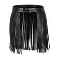 thumbnail image 1 of High-Waist Faux Leather Fringe Tassel Skirt Belt for Women, 1 of 4