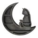 thumbnail image 1 of Estante de madera de cristal de gato en la luna para decoración gótica de piedra de cristales, 1 of 2