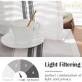 thumbnail image 4 of Striped Valance Farmhouse Window Treatment Linen Textured Drapes for Small Windows Kitchen Living Room RV Vintage Valance 16 Inch Rod Pocket 1 Panel Taupe and Grey on Beige Stripe, 4 of 6