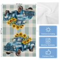thumbnail image 5 of Blue Truck Yellow Sunflower Kitchen Towels Set of 2, Water Absorbent Dish Towel, Summer Teal Plaid Vintage Decorative Hand Towels - Quick Drying Cloth for Cooking Baking, 18x28 Inch, 5 of 8