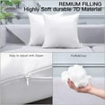 thumbnail image 4 of 4 Pack 18x18 White Throw Pillow Inserts for Decorative Pillow Covers, Couch Pillows for Living Room, Fluffy Pillows for Bed, 4 of 7