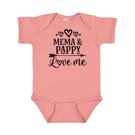 

Inktastic Mema and Pappy Love Me Gift Baby Girl Bodysuit