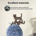 thumbnail image 4 of Grusce 2PCS Cast Iron Vintage Cat Shape Wall Hook, Rust Proof Dog Shape Robe Hanger, Double Rustic Wall Rack Hooks, for Hallway Hotel Living Room Garden, 4 of 11