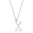 thumbnail image 1 of Precious Stars Collier Initial en Acier Inoxydable Rhodié X, 1 of 1