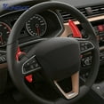 thumbnail image 5 of For Seat Leon FR MK3 MK4 5F ST Cupra Ateca Alhambra Arona Ateca ibiza 6P Carbon Fiber ABS Steering Wheel Paddle Shifter Sticker., 5 of 9