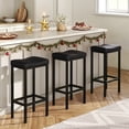 thumbnail image 4 of HOOBRO Bar Stools, Set of 2 Bar Chairs, Counter Height Stools, Saddle Barstools with Curved Surface, 24.8 Inches, 2.4" Thick Upholstery, for Kitchen, Dining Room, Cafe Black BB10BY01, 4 of 9