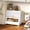 Bamboo-White, variant on CBJCBJ Natural Bamboo Bread Box with Cutting Board and Roll Top, 2-Tier Large Wood Bread Bin for Kitchen,Wood