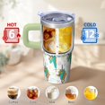 thumbnail image 6 of 20OZ Unicorn Themed Travel Tumbler with Handle and Straw Double Wall Stainless Steel Cup Insulated Mug for Cold Hot Drinks Ideal Gifts for Women Mom Friends on Birthday Christmas Thanksgiving, 6 of 6
