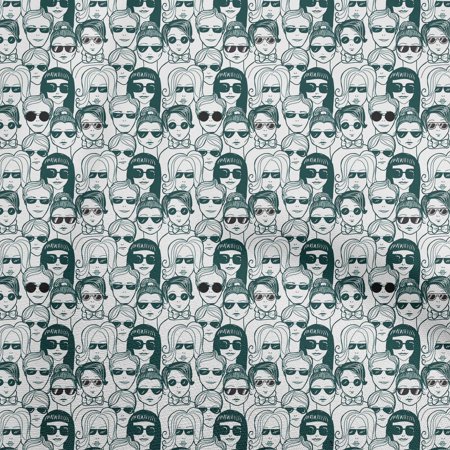 oneOone Cotton Jersey Dark Teal Green Fabric People Doodle Art Craft Projects Decor Fabric Printed By The Yard 58 Inch Wide oneOone Cotton Jersey Dark Teal Green Fabric People Doodle Art Craft Projects Decor Fabric Printed By The Yard 58 Inch Wide