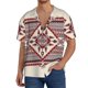 thumbnail image 1 of Fotbe Fashion Tatreez Camisa Estampada de Manga Corta para Hombre, Casual de Verano, Estilo Playero, Sin Arrugas-X-Large, 1 of 5