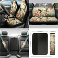 thumbnail image 2 of Jeiento 14pcs Hummingbird Automotive Seat Covers Interior Sets Spring Flower Steering Wheel Cover Seatbelt Pads Cup Coasters Keychains Mirror Cover Gear Shift Knob Handbreak Fit for SUV Van Sedan, 2 of 6