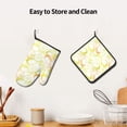 thumbnail image 6 of Xecao Lemon Potatoes Pattern Oven Mitts and Pot Holders Sets Heat Resistant Silicone Oven Mittens Extra Thicken Long Kitchen Cotton Oven Glove for Cooking, 6 of 7