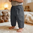 thumbnail image 4 of SONXAHE Solid‑Tone Casual Pants for Toddler Boy Harem‑Cut Casual Pants Indoor Play Bottoms, 4 of 5