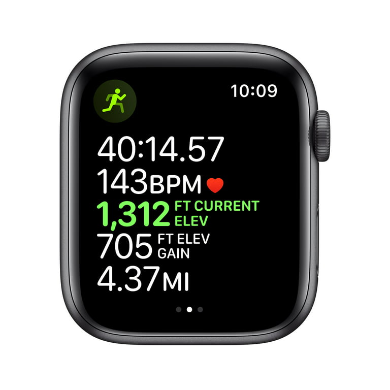 Apple Watch Series 5 GPS + Cellular, 44mm Space Gray Aluminum Case with  Black Sport Band 