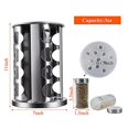 thumbnail image 5 of DOUBLE 2 c Revolving countertop Spice Rack Stainless Steel Seasoning Storage Organization,Spice carousel Tower for Kitchen Set of 16 Jars (16Jars), 5 of 5