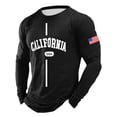 thumbnail image 4 of T Shirts for Man Letter Print Long Sleeve Crew Neck Casual Funny Graphic Men's Shirts, 4 of 4