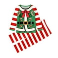 thumbnail image 1 of LUOGENLI Pyjamas de Noël Hommes Rouges Pyjamas Assortis pour la Famille Père Enfants Tenue de Nuit des Fêtes Tenue Familiale Douillette pour Séance Photo Vert Taille 9-10 Ans, 1 of 4