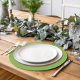 thumbnail image 6 of Round Placemats Green 15 inch Set of 2 Table Mats for Dining Table Solid Color Heat Resistant Non-Slip Kitchen & Home Decorative Place Mat Set, 6 of 8