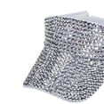 thumbnail image 4 of Bling Rhinestones Sun Visor Hat Sun Protection Hat for Women Men Beach Argent, 4 of 9