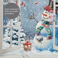 thumbnail image 3 of HVEST Winter Snowman Shower Curtain,Snowman Cardinals in the Snow Outside the Window Bathroom Shower Curtain Merry Christmas Polyester Fabric Decor Curtain with Hooks, 60X72 inch, 3 of 6