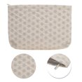 thumbnail image 4 of Unique Bargains 1 Pc convenient Rectangle Flat Dots Makeup Bag for Travel Large Khaki Gray Polyester, 4 of 6