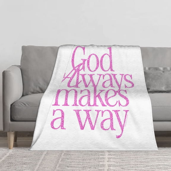God Always Makes a Way Flannel Throw Blanket Soft Blankets for Bed Sofa