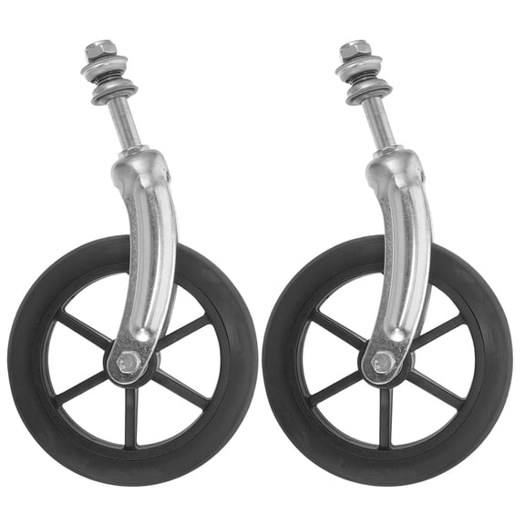 LOLIPPYY Wheelchair Front Wheels with Bracket, Steel and Rubber, Assorted Color, 2Pcs