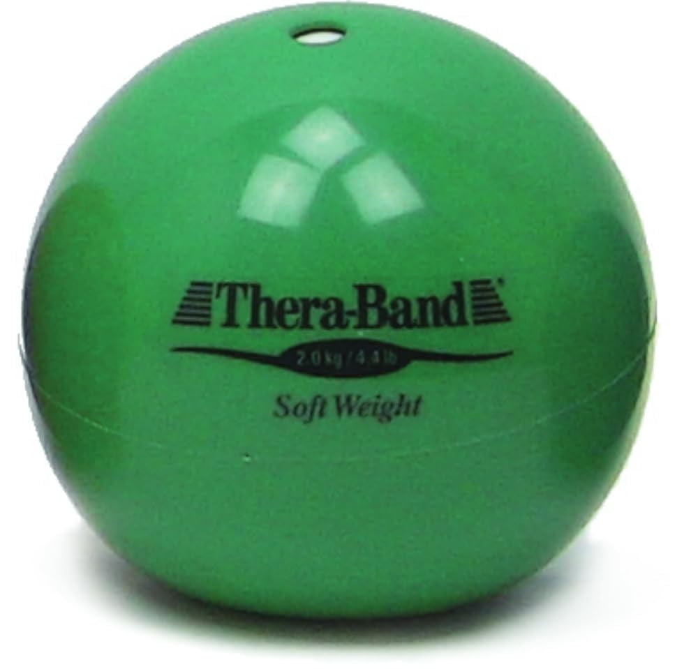 THERABAND Soft Weight 4.4 Lb, 4.5" Ball-Shaped Isotonic Exercise Balls for Physical Therapy, Weighted Ball Set for Pilates, Shoulder Strength & Rehab, Color-Coded, Portable & Easy to Grip