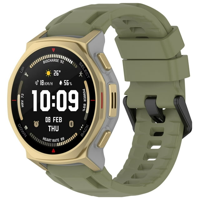 BotaniNest Compatible Smart Watch Band Replacement Durable Soft Silicone Strap For Fitness With Secure Buckle