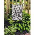 thumbnail image 2 of JSDART Modèle Moderne Floral Sans Fin Fantaisie Ornée Rouleaux et Feuilles Drapeau de Jardin Décoratif Drapeau Maison Bannière 28 X 40 Pouces, 2 of 2