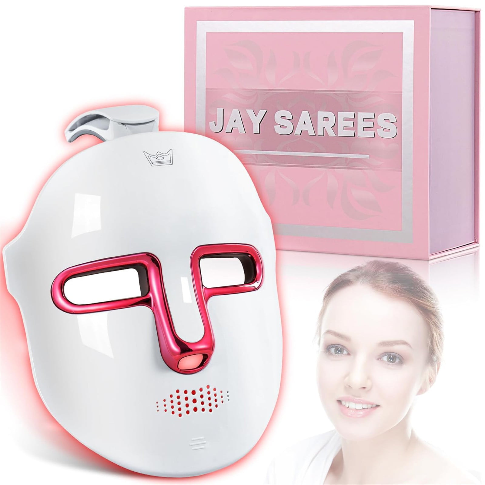 LED Face Mask Light Therapy Seven Color Red Light Therapy for Face and Blue Light Facial Infrared Light Therapy Device for Home Use