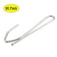thumbnail image 1 of Ganchos para cortinas Uxcell de 2.7" con recubrimiento de zinc en tono plateado, paquete de 90, 1 of 5