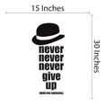 thumbnail image 4 of QUOTES - Removable Home Bedroom Winston Churchill Motivational Quotes Decoration Top Hat Silhouette Design Vinyl Adhesive Living Room Wall Decal Sticker 15" x 30", 4 of 5