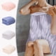 thumbnail image 1 of Toalla de baño de rayas verticales | Forro polar de microfibra suave y absorbente | Ribete de terciopelo sin muda | Extra Grande 70x140cm | Toalla de spa higiénica duradera para la cara y el cuerpo, 1 of 4