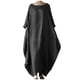 thumbnail image 2 of Puntoco Vestido Camisero Informal De Verano Para Mujer, Suelto, Con Cuello Redondo, Manga Corta, Color Liso, Vestido Camisero De Algodón Y Lino, Negro Xl,Regalos Para Mujer Joven, 2 of 3