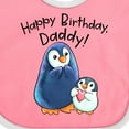 thumbnail image 4 of Inktastic Happy Birthday, Daddy- Cute Penguins Boys or Girls Baby Bib, 4 of 4