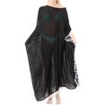 thumbnail image 5 of HAPPY BAY Women's Summer Loungewear Sheer Solid Casual Cover Up Relaxed Caftan Maxi Dresses for Women Plus Size XL-XXL Black, Pom Pom Lace, 5 of 5
