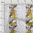 thumbnail image 1 of oneOone Cotton Flex Gamboge Yellow Fabric Floral & Skull Craft Projects Decor Fabric Printed By The Yard 40 Inch Wide, 1 of 4